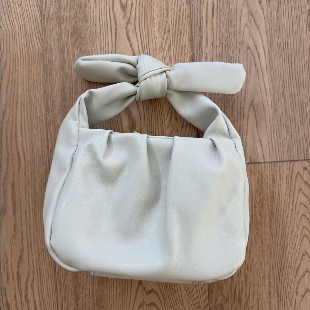 Anthropologie Off White Mini Bag with Knot Detail